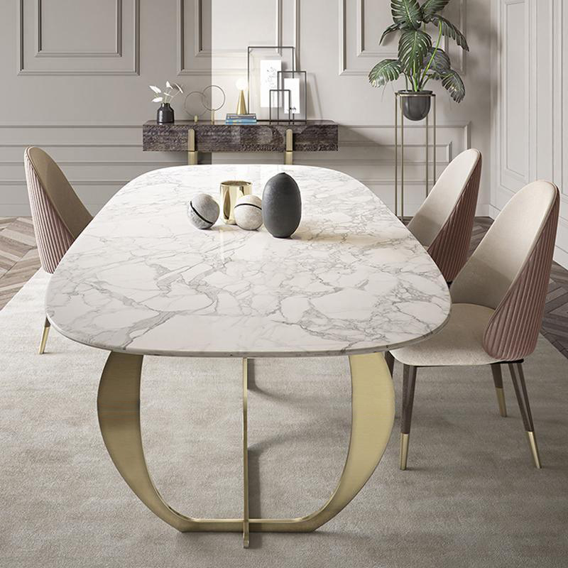 Table à manger Arpen, marbre, ensemble de table à manger 
