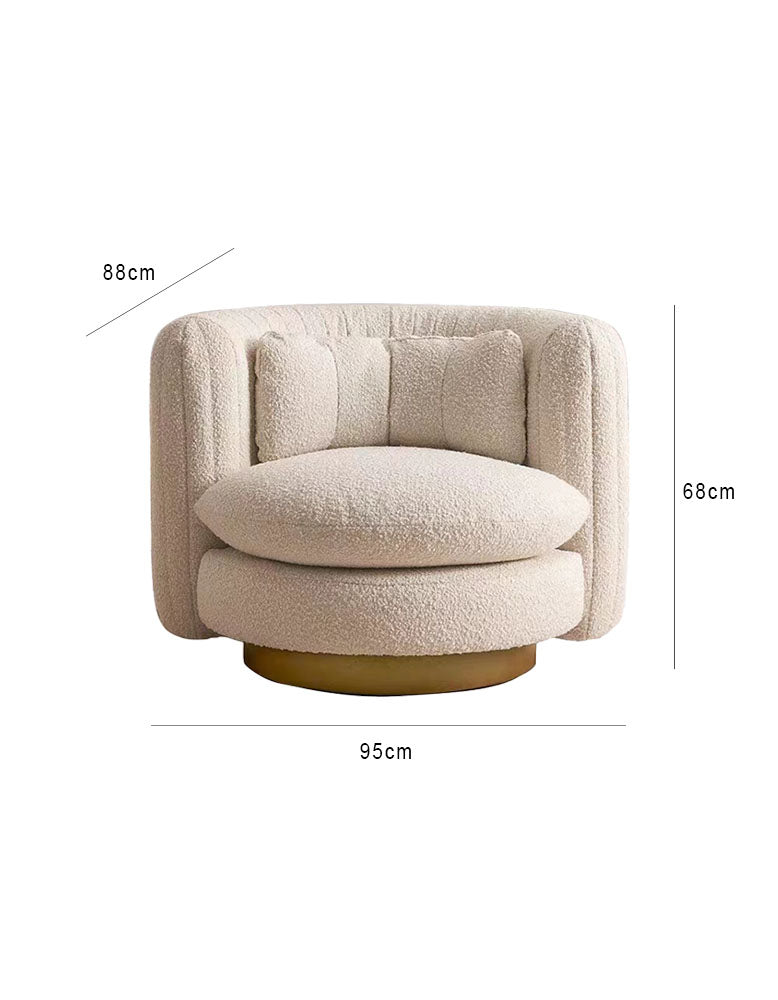 Oxley Pumpkin Canapé simple, fauteuil, blanc 