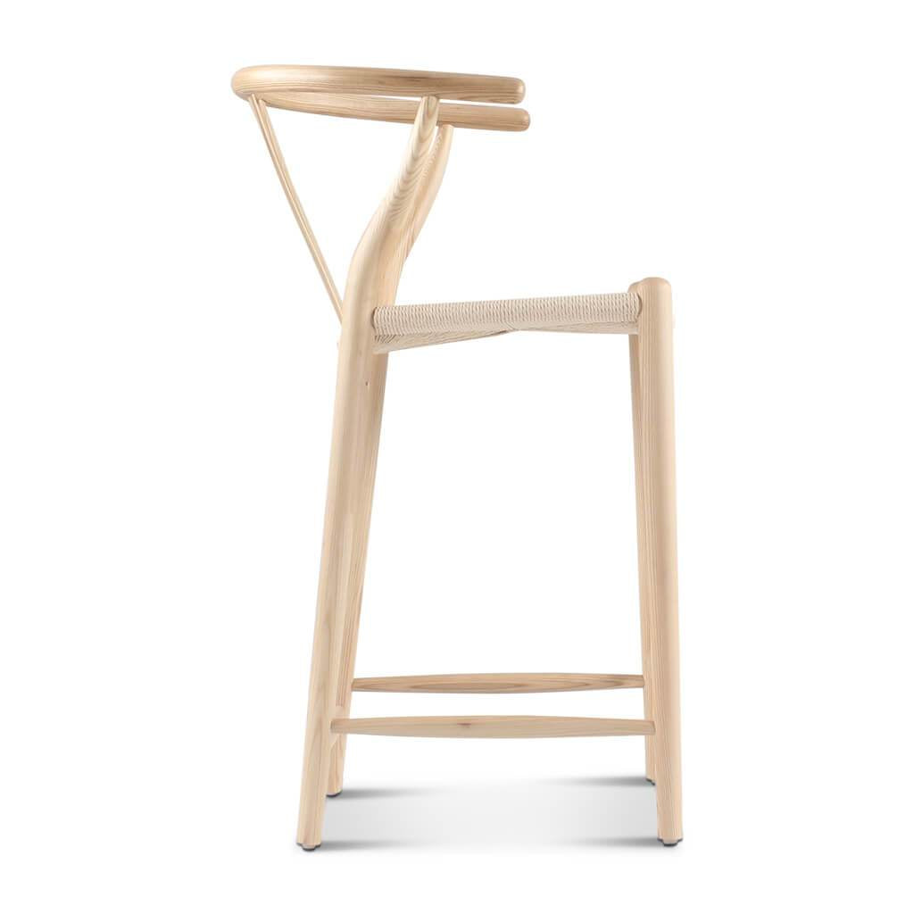 Wishbone Bar Stool Black Ash｜ DC Concept